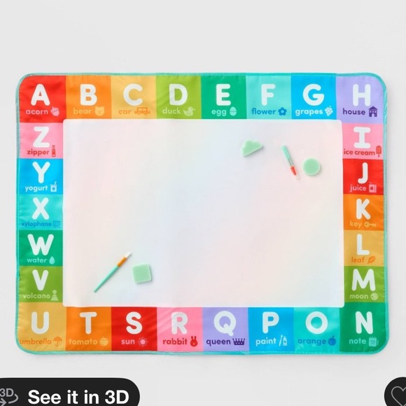Gigglescape 4x3 Water Doodle Mat Rainbow Water Pen Sponges Educational - Picture 2 of 4